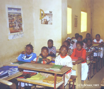 classroom with girls, Niger